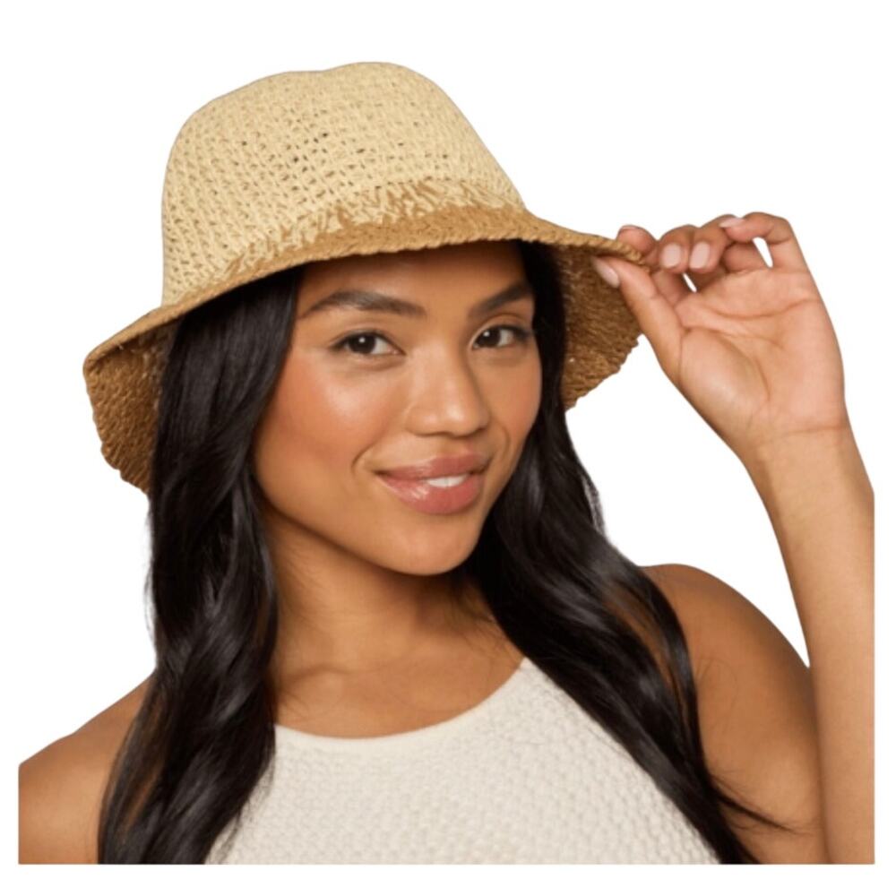 Eugenia Kim Straw Bucket Hat, Summer ResortWear, One Size, NWT